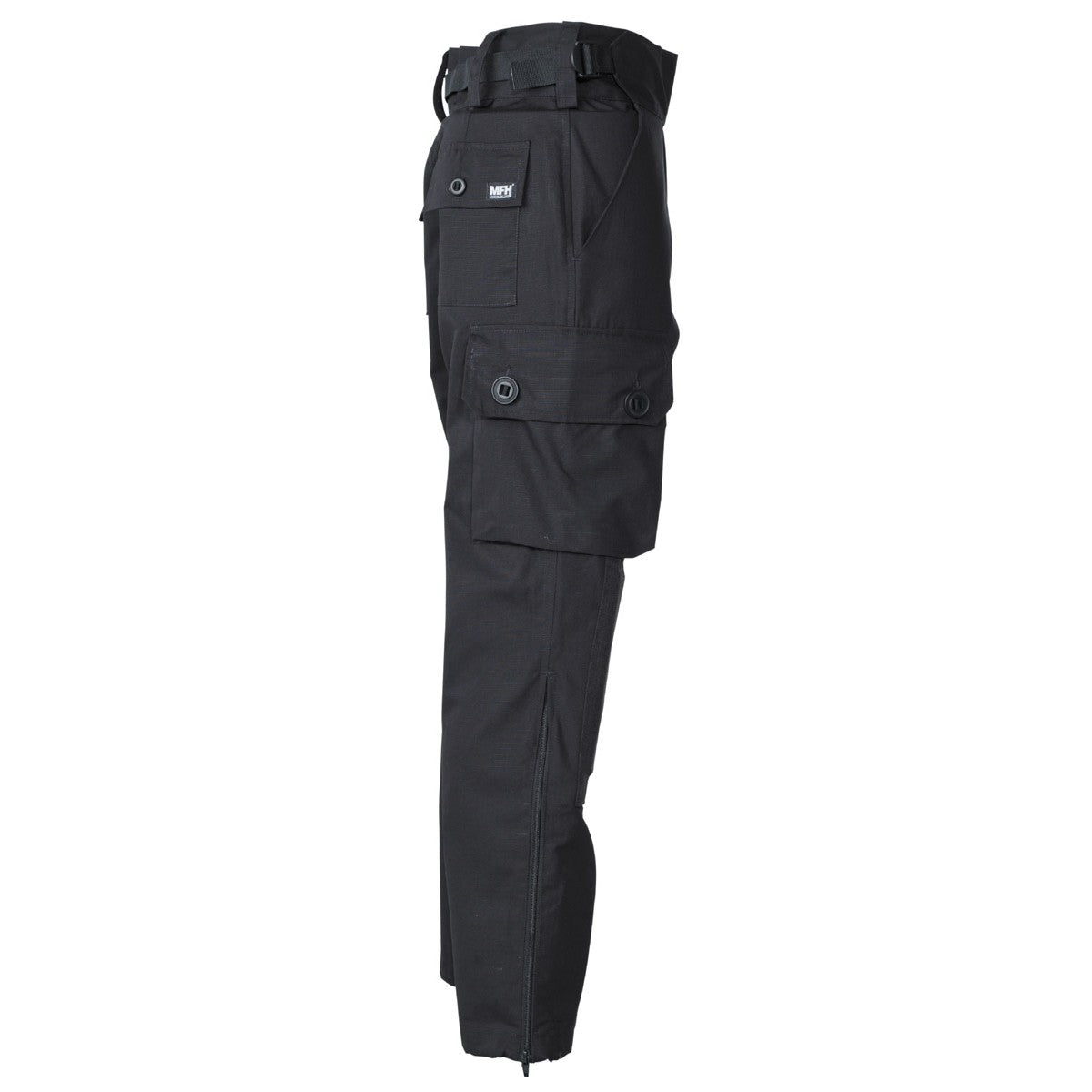 Pantalones tácticos COMMANDO SMOCK negros con rodilleras desmontables, MFH