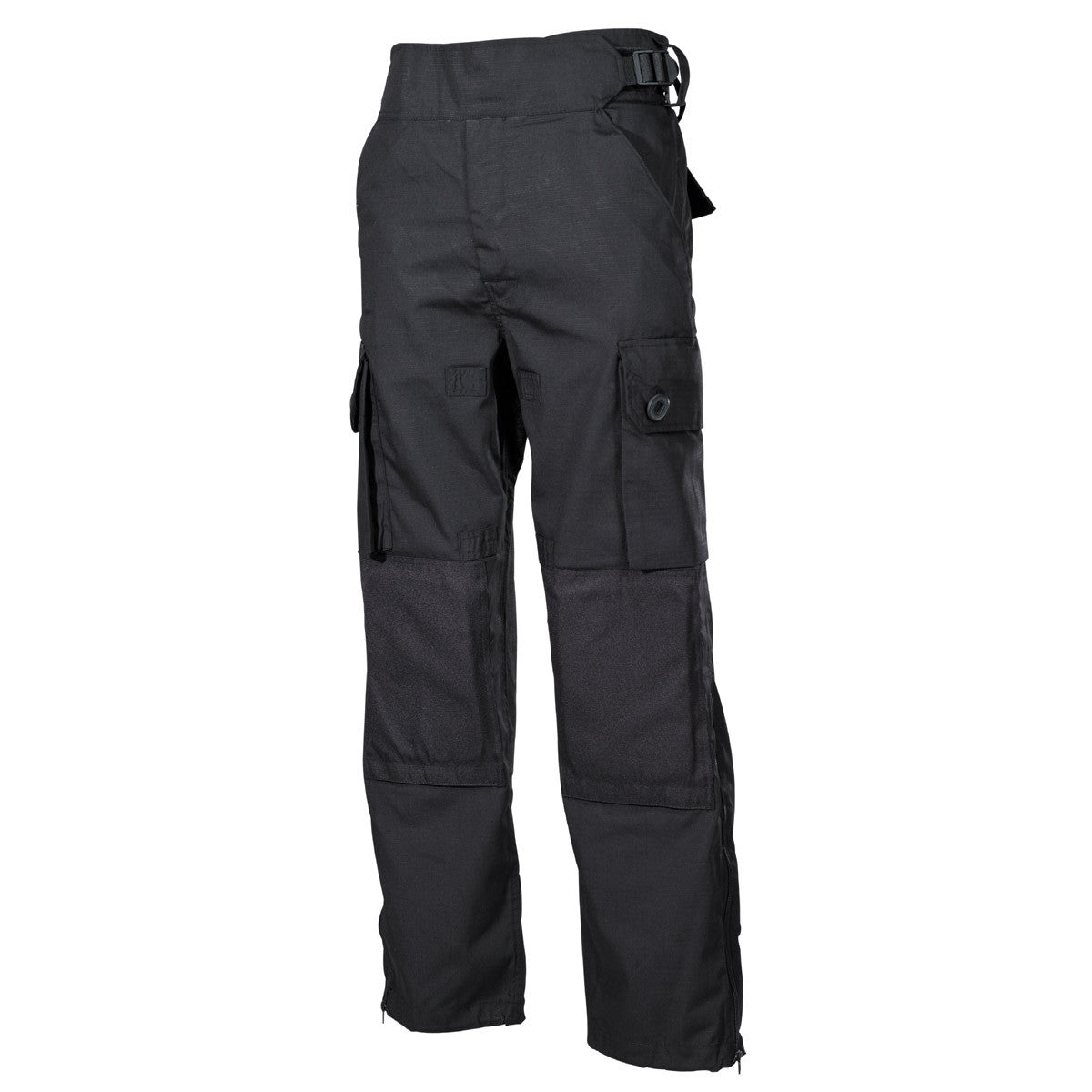 Pantalones tácticos COMMANDO SMOCK negros con rodilleras desmontables, MFH