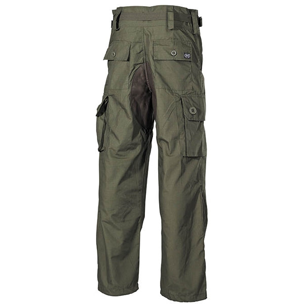 Pantalones tácticos COMMANDO SMOCK verdes con rodilleras desmontables - MFH