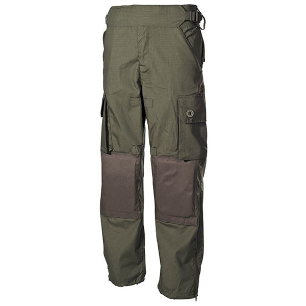 Pantalones tácticos COMMANDO SMOCK verdes con rodilleras desmontables - MFH