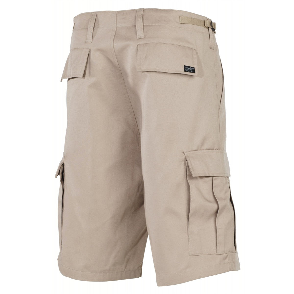 Bermudas BDU corte US color arena con bolsillos laterales, 65% poliester 35% algodon