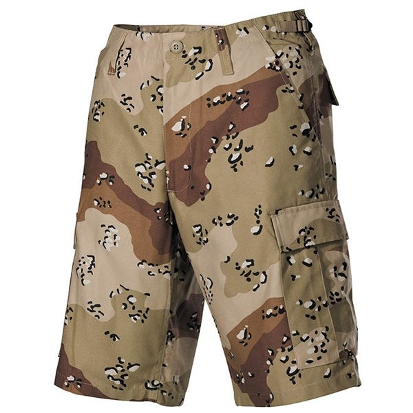 Pantalones cortos US BDU con bolsillos laterales, 65% poliéster 35% algodón