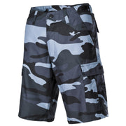 Pantalones cortos corte BDU color Sky Blue CAO, 65% poliéster 35% algodón, bolsillos laterales