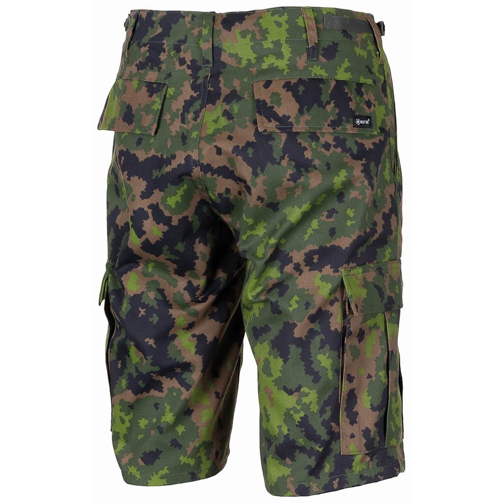 Pantalones cortos estilo US BDU con bolsillos laterales, 65% poliéster 35% algodón
