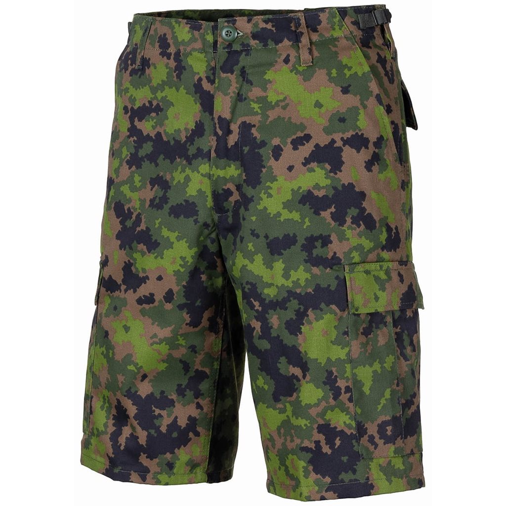 Pantalones cortos estilo US BDU con bolsillos laterales, 65% poliéster 35% algodón