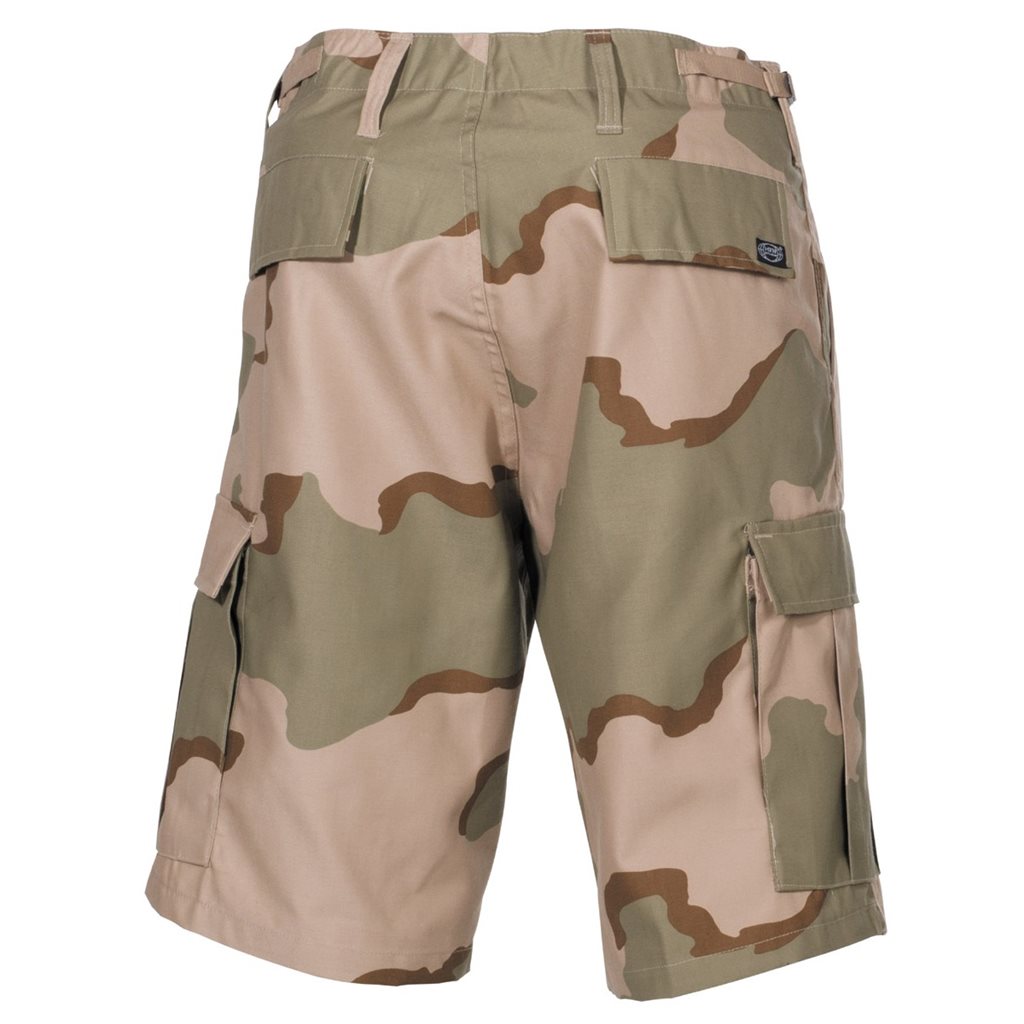 Pantalones cortos BDU con bolsillos laterales, 65% poliéster 35% algodón