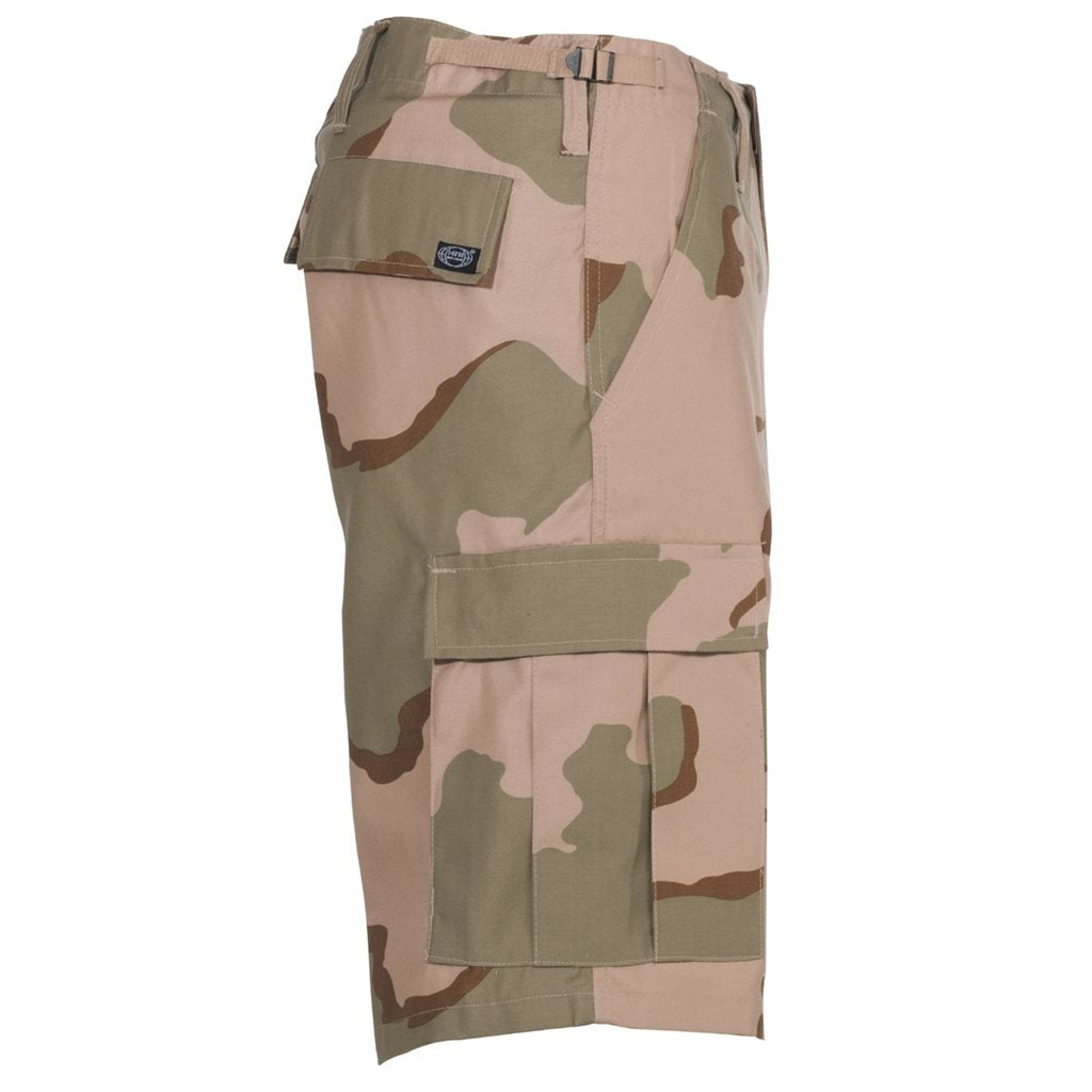 Pantalones cortos BDU con bolsillos laterales, 65% poliéster 35% algodón