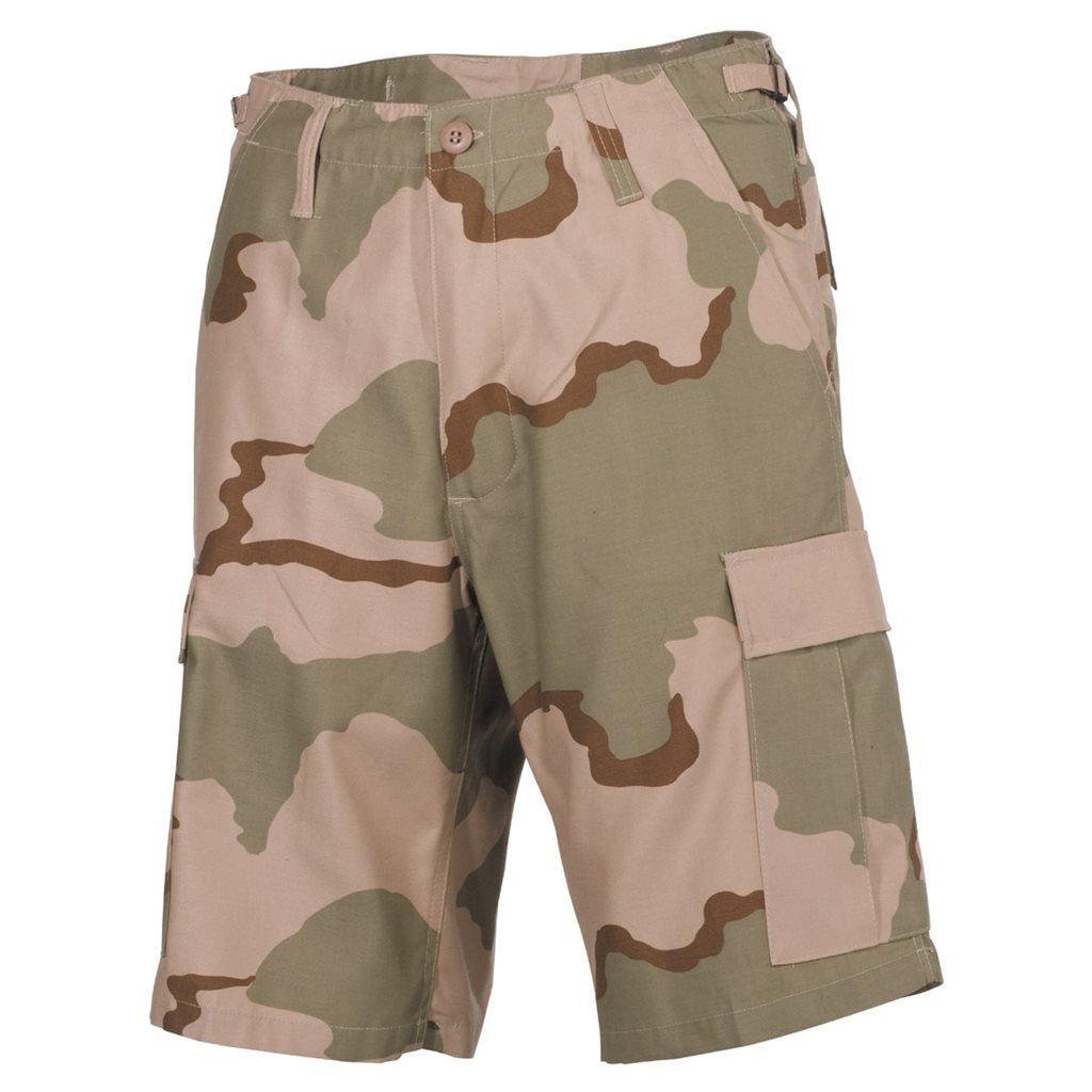 Pantalones cortos BDU con bolsillos laterales, 65% poliéster 35% algodón