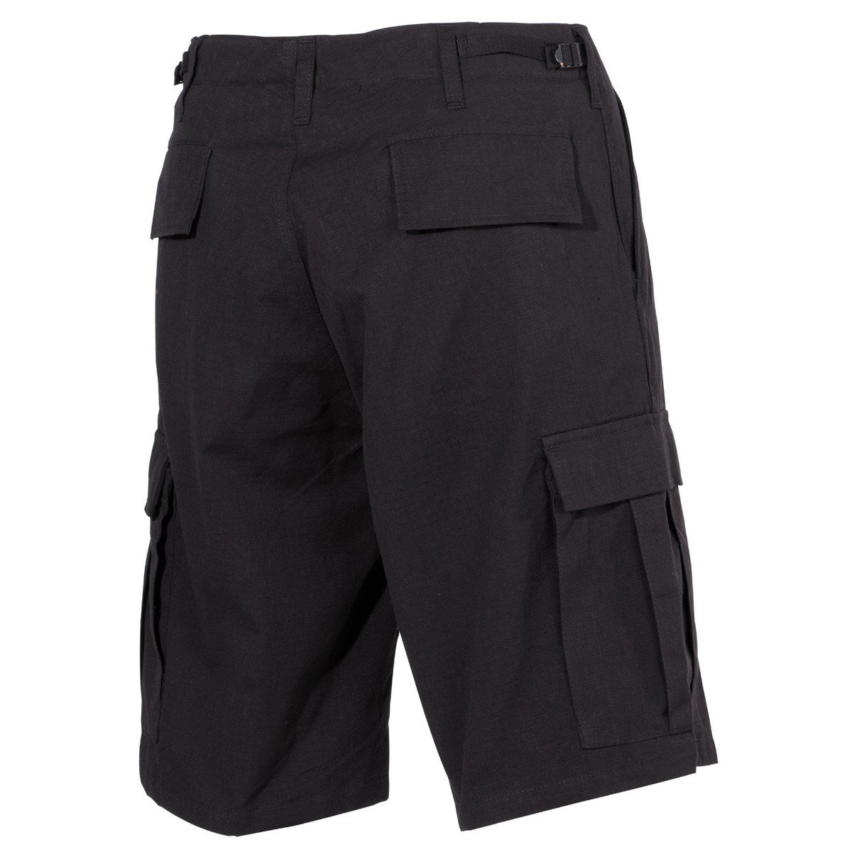 Pantalones cortos estilo BDU negros en rip-stop 100% algodón