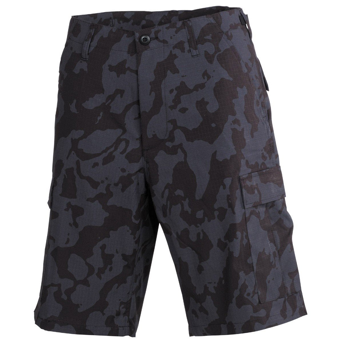 Shorts BDU rip-stop NIGHTCAMO, 100% algodón, camuflaje nocturno
