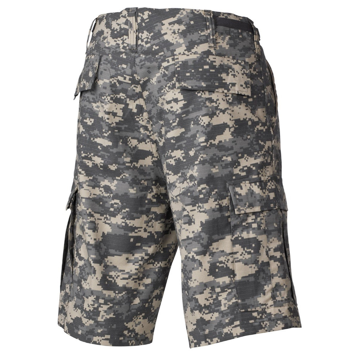 Pantalones cortos BDU estilo US en rip-stop 100% algodón, patrón ACU Digital