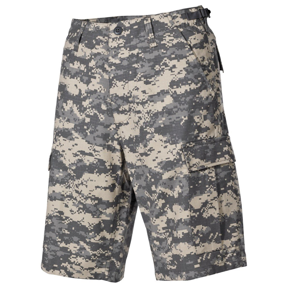 Pantalones cortos BDU estilo US en rip-stop 100% algodón, patrón ACU Digital
