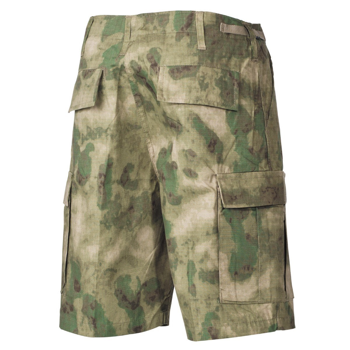 Pantalones cortos estilo BDU en camuflaje HDT FG, tejido rip-stop 100% algodon