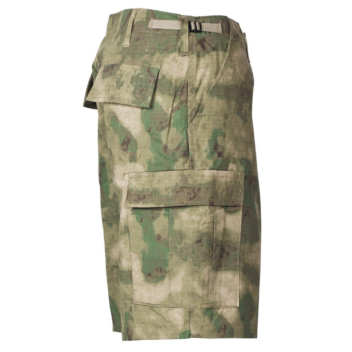 Pantalones cortos estilo BDU en camuflaje HDT FG, tejido rip-stop 100% algodon