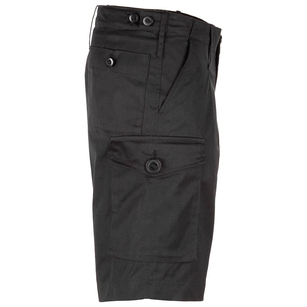 Bermudas militares tipo británico Combat negras con múltiples bolsillos