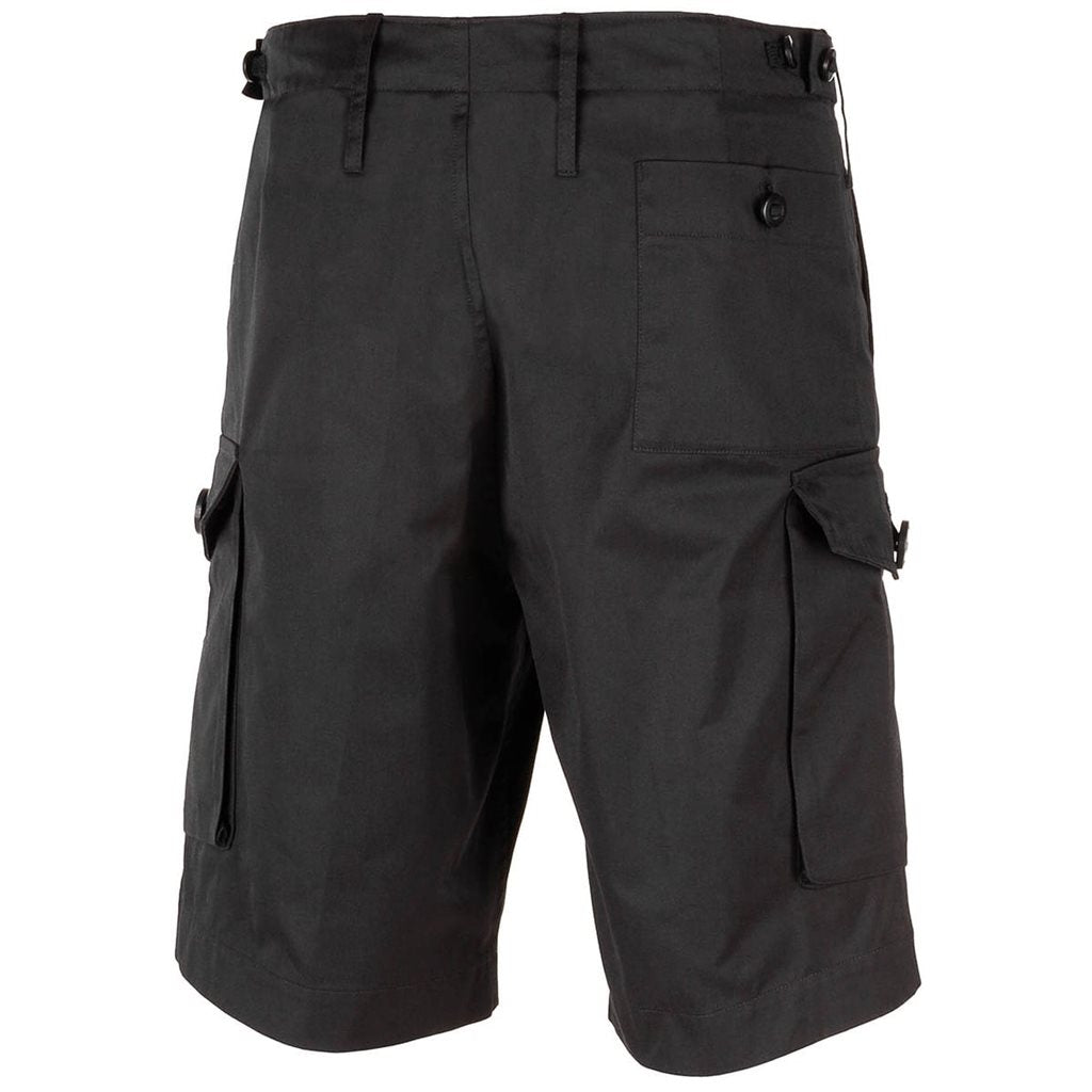 Bermudas militares tipo británico Combat negras con múltiples bolsillos