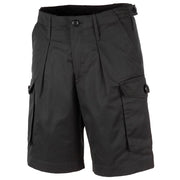 Bermudas militares tipo británico Combat negras con múltiples bolsillos