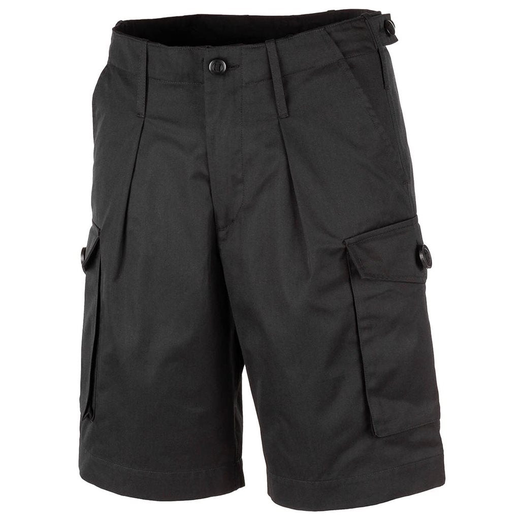 Bermudas militares tipo británico Combat negras con múltiples bolsillos