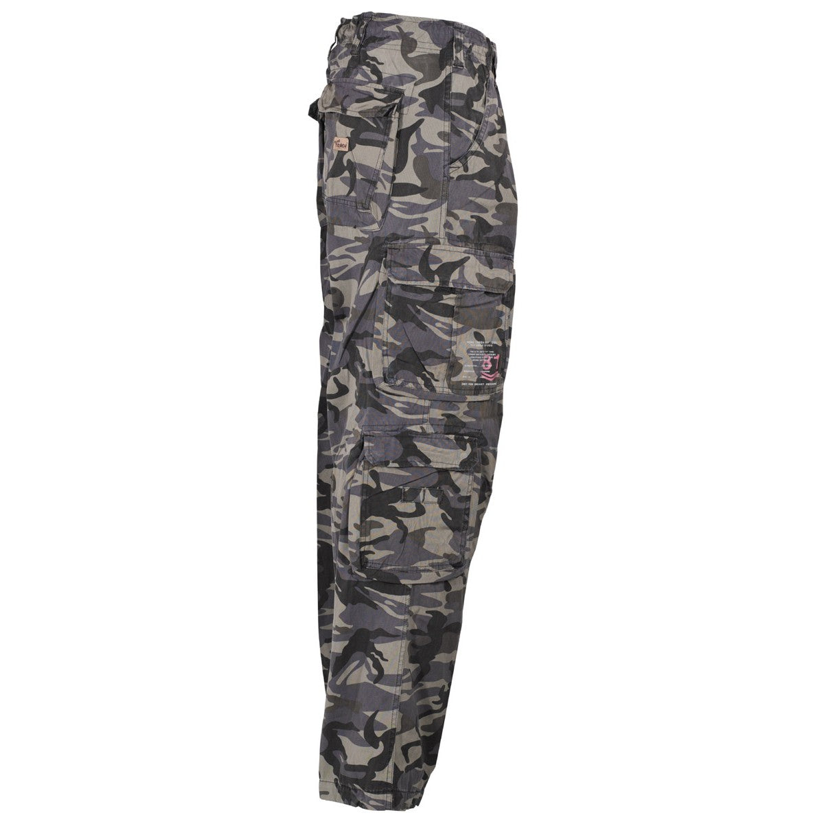 Pantalones VINTAGE DEFENSE PURE TRASH, 8 bolsillos, cierre cremallera y botón, presillas para cinturón 55 mm