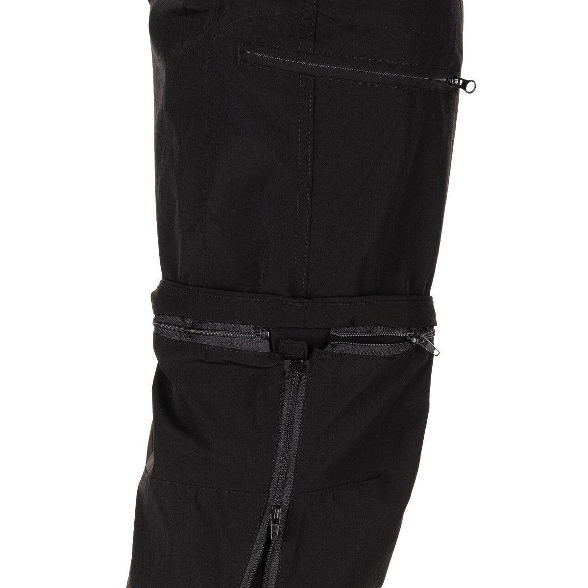 Pantalones trekking RACHEL negros convertibles con perneras desmontables