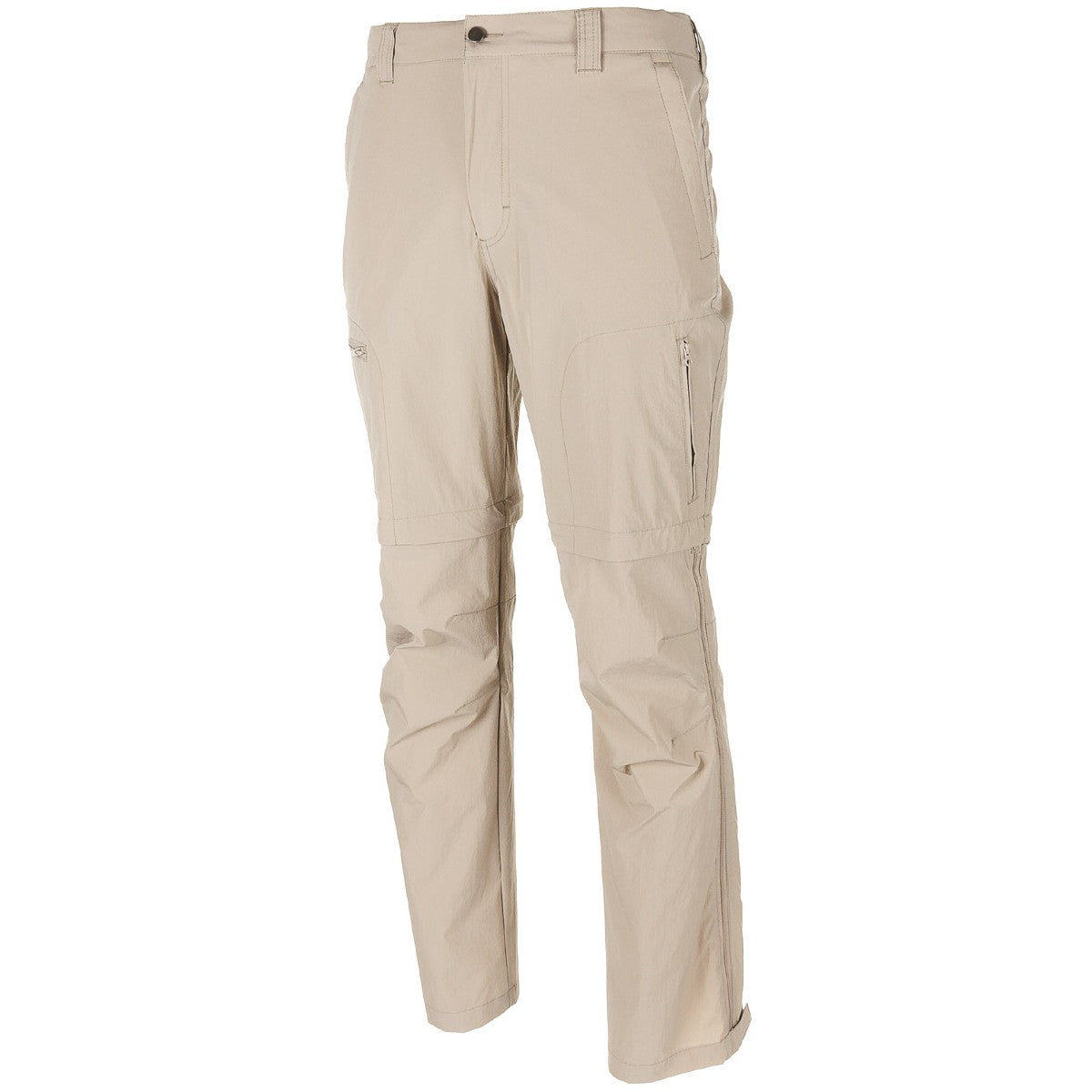 Pantalones trekking RACHE desmontables color arena, secado rapido y convertibles en shorts