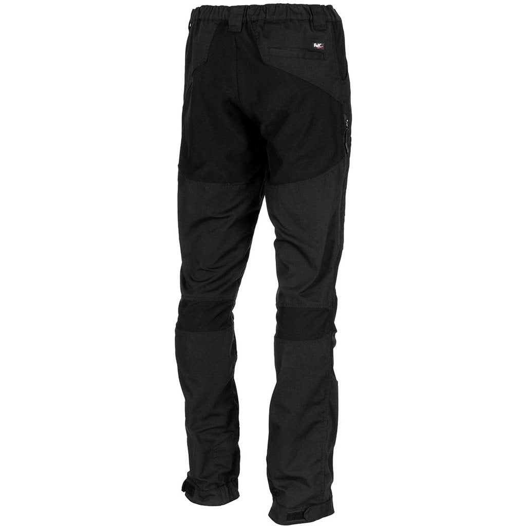 Pantalones EXPEDITION outdoor negros con paneles elásticos en rodillas y caderas
