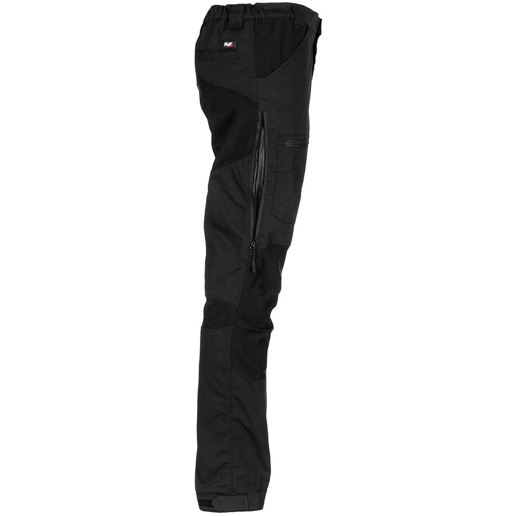 Pantalones EXPEDITION outdoor negros con paneles elásticos en rodillas y caderas
