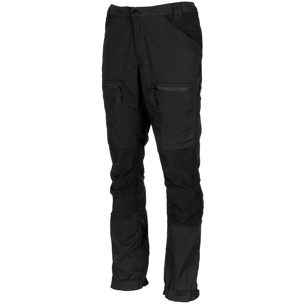 Pantalones EXPEDITION outdoor negros con paneles elásticos en rodillas y caderas