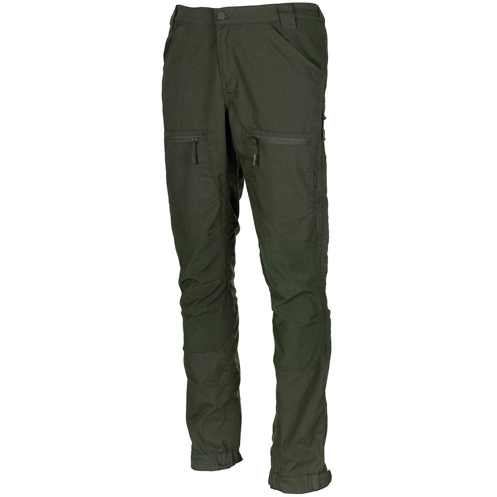 Pantalones EXPEDITION verdes con refuerzos en rodillas, caderas y asiento