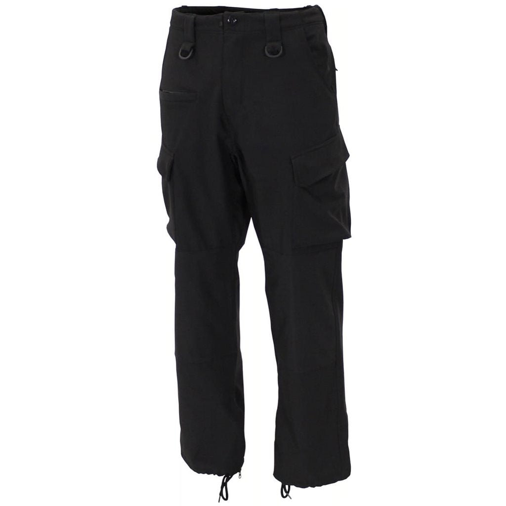 Pantalones impermeables ALLROUND softshell negros con forro polar y membrana PU transpirable