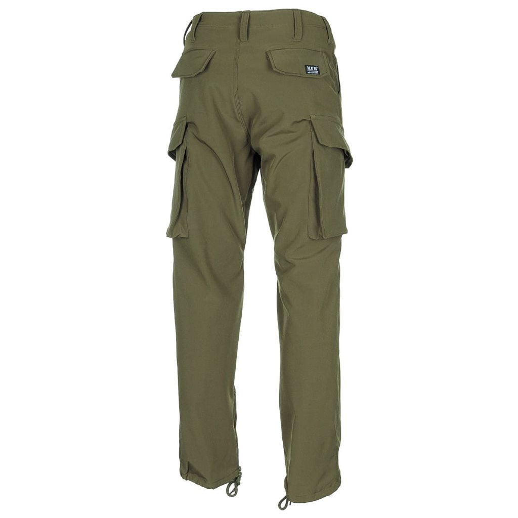 Pantalones impermeables softshell ALLROUND verdes, trilaminado con membrana PU y forro polar