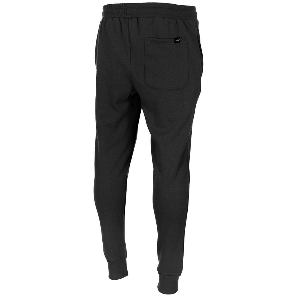 Pantalones jogger negros con cintura elástica ajustable y varios bolsillos