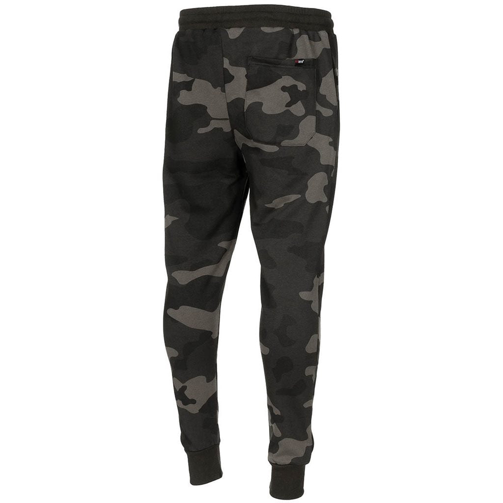 Pantalones jogger Tepláky en color oscuro con bolsillos y cintura elástica ajustable