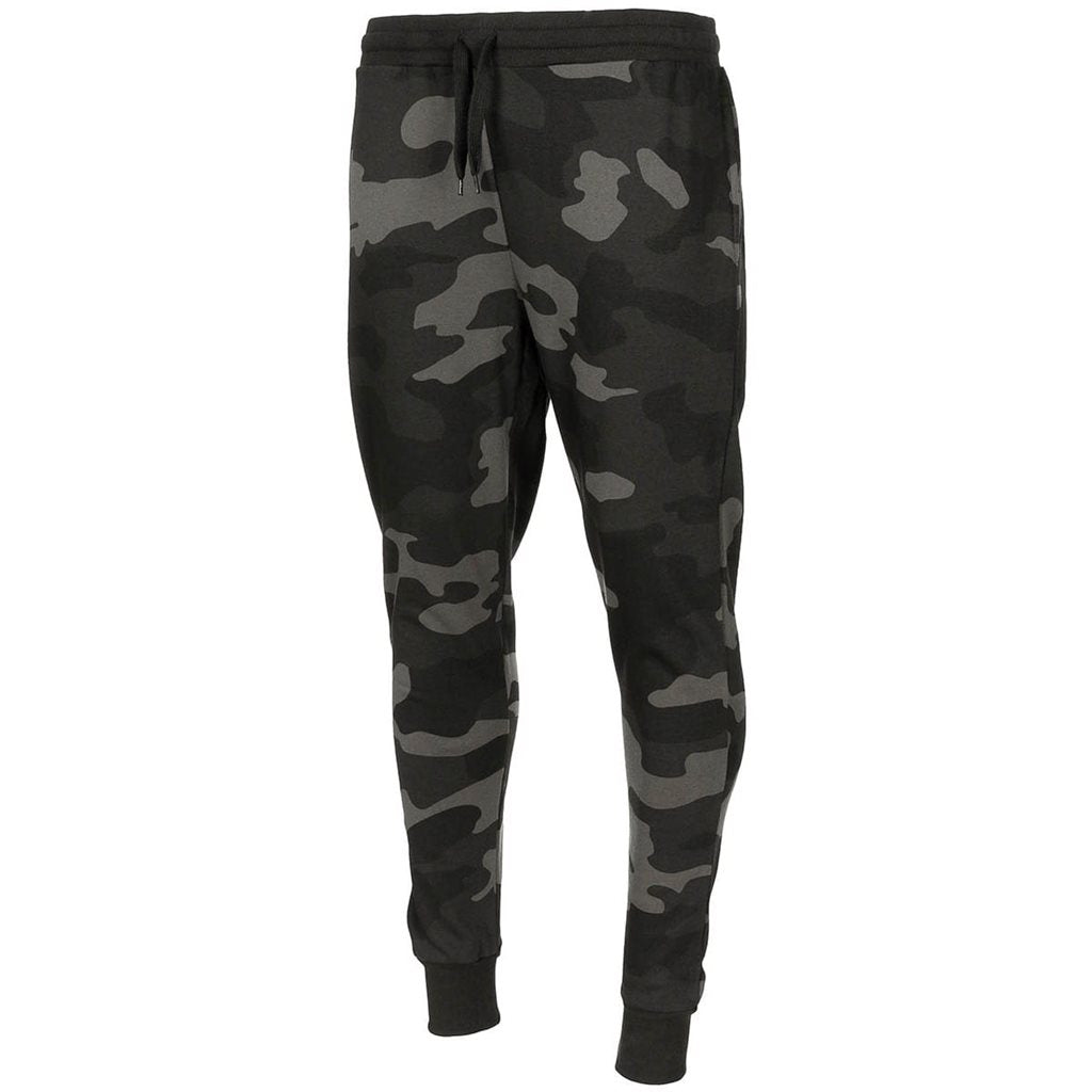 Pantalones jogger Tepláky en color oscuro con bolsillos y cintura elástica ajustable