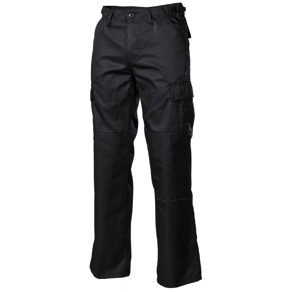 Pantalones BDU negros de mujer, 6 bolsillos y cintura ajustable