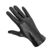 Guantes de cuero negros para mujer, originales del ejército francés
