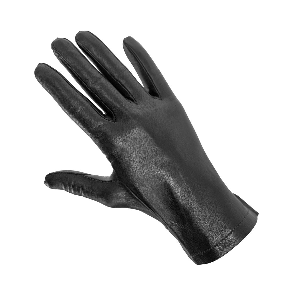 Guantes de mujer franceses de cuero negro, originales del ejército, identificador 02.10.210
