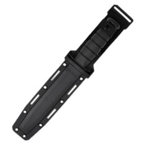 Cuchillo Fighting/Utility negro, hoja 17,8 cm, acero 1095, filo liso