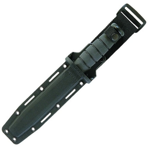Cuchillo negro con hoja combinada y filo serrado, acero 1095, hoja 17,8 cm, longitud total 30,2 cm