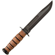 Cuchillo USMC negro de hoja lisa - cuchillo de combate histórico