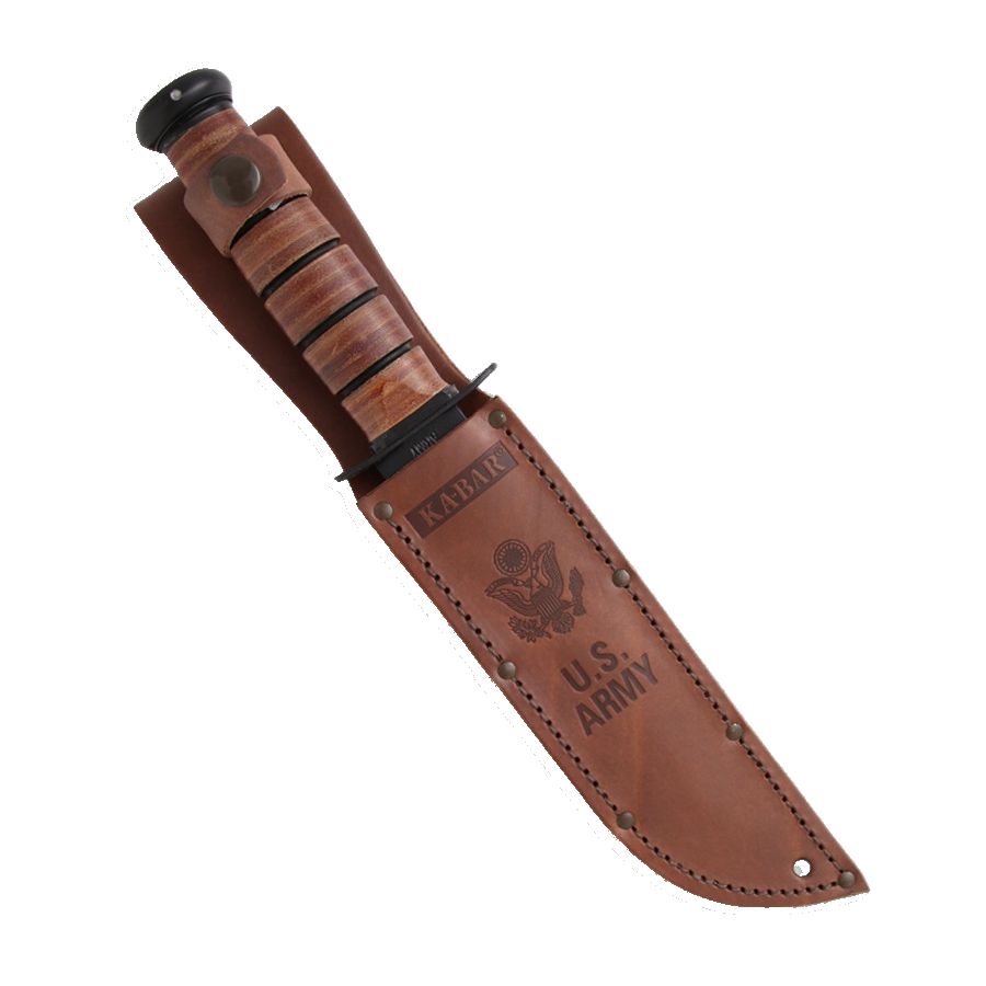 Cuchillo U.S.ARMY negro con hoja dentada, acero carbono 1095