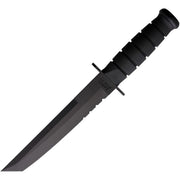 Cuchillo TANTO 8" negro con filo combinado