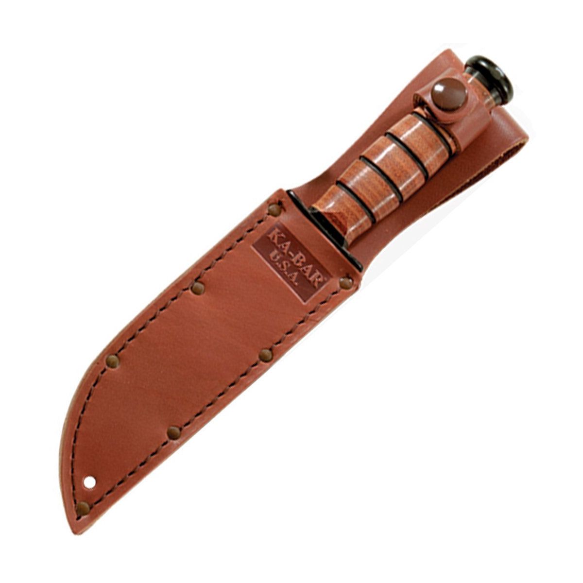 Cuchillo U.S.M.C. 5-1/4" con filo parcialmente serrado (versión reducida KA-BAR)