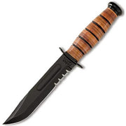 Cuchillo U.S.M.C. 5-1/4" con filo parcialmente serrado (versión reducida KA-BAR)