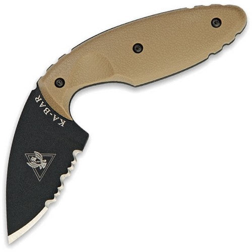 Cuchillo Ka-Bar TDI Law Enforcement con filo dentado y funda con clip para cinturón