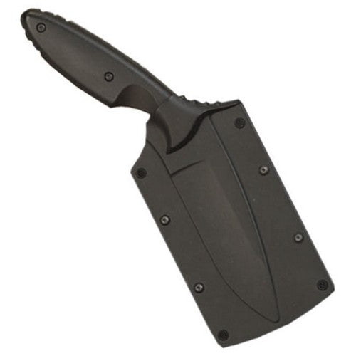 Navaja táctica Ka-Bar TDI negra, filo liso, hoja de acero AUS 8 A con funda oculta