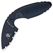 Cuchillo Ka-Bar TDI Law Enforcement, hoja dentada negra con funda