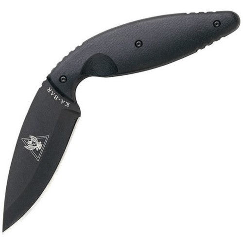 Cuchillo TDI Large negro con hoja lisa en acero AUS-8 y mango Zytel