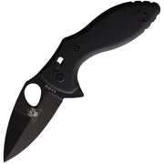Navaja plegable TDI CROSSBAR negra, hoja lisa 7,62 cm en acero AUS-8A, mango plastico, flipper y clip