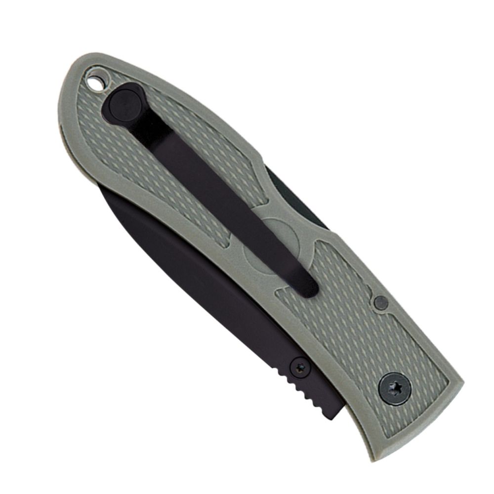 Navaja plegable KA-BAR DOZIER HUNTER, hoja lisa plateada y empuñadura negra